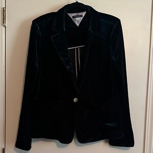 Tommy Hilfiger Teal green Velvet Women's Blazer